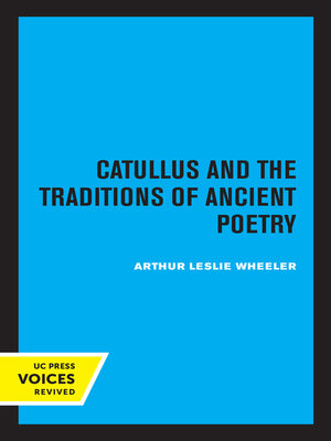 cover image of Catullus and the Traditions of Ancient Poetry